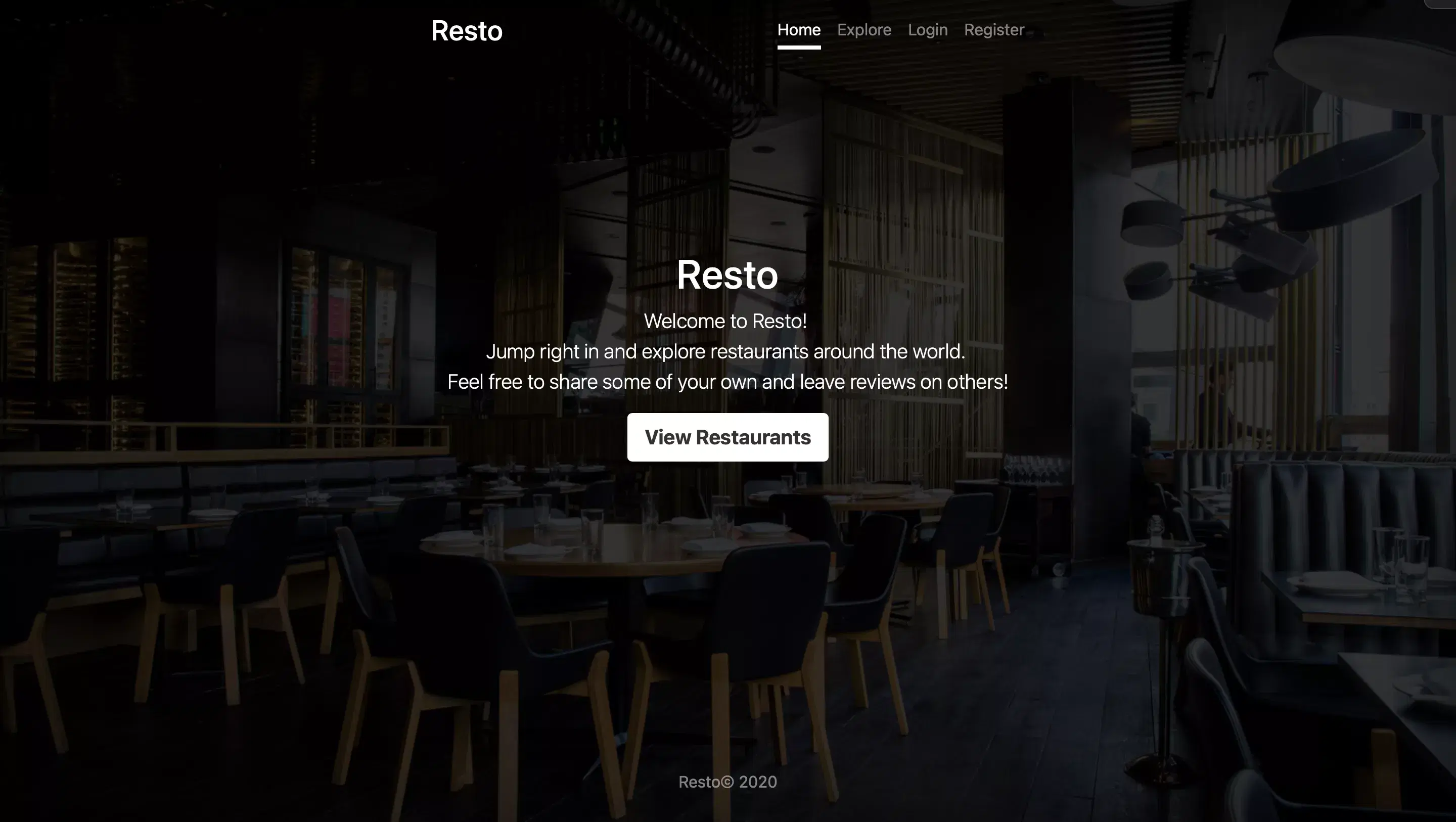 Resto app screenshot